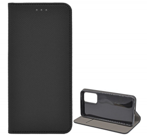 Tok &aacute;ll&oacute;, bőr hat&aacute;s&uacute; (FLIP, oldalra ny&iacute;l&oacute;, asztali tart&oacute; funkci&oacute;, rombusz minta) FEKETE [Samsung Galaxy A33 5G (SM-A336)]