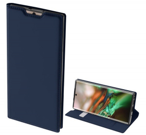 DUX DUCIS SKIN PRO tok &aacute;ll&oacute;, bőr hat&aacute;s&uacute; (FLIP, oldalra ny&iacute;l&oacute;, bankk&aacute;rtya tart&oacute;, asztali tart&oacute; funkci&oacute;) S&Ouml;T&Eacute;TK&Eacute;K [Samsung Galaxy Note 10 (SM-N970F)]
