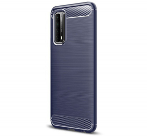 Szilikon telefonv&eacute;dő (k&ouml;zepesen &uuml;t&eacute;s&aacute;ll&oacute;, l&eacute;gp&aacute;rn&aacute;s sarok, sz&aacute;lcsiszolt, karbon minta) S&Ouml;T&Eacute;TK&Eacute;K [Huawei P Smart (2021)]