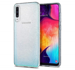 SPIGEN LIQUID CRYSTAL GLITTER szilikon telefonv&eacute;dő (k&ouml;zepesen &uuml;t&eacute;s&aacute;ll&oacute;, l&eacute;gp&aacute;rn&aacute;s sarok, csill&aacute;mporos) &Aacute;TL&Aacute;TSZ&Oacute; [Samsung Galaxy A50s (SM-A507F)]
