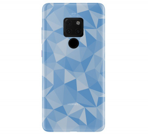 Szilikon telefonvédő (3D, gyémánt minta) VILÁGOSKÉK [Huawei Mate 20]