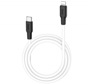 HOCO X21 adatkábel és töltő (Type-C - lightning 8pin, 3A, 20W, PD gyorstöltés támogatás, 100W) FEHÉR (X21_W)