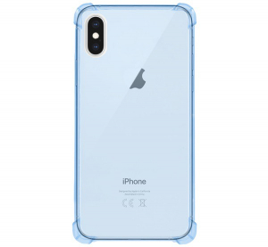 Szilikon telefonvédő (közepesen ütésálló, légpárnás sarok) KÉK [Apple iPhone XS Max 6.5]