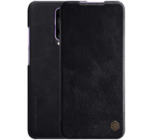 NILLKIN QIN tok &aacute;ll&oacute;, bőr hat&aacute;s&uacute; (FLIP, oldalra ny&iacute;l&oacute;, bankk&aacute;rtya tart&oacute;) FEKETE [Xiaomi Redmi K30 / K30 5G]