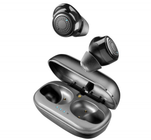 CELLULARLINE PETIT bluetooth fülhallgató SZTEREO (v5.0, TWS, extra mini, mikrofon, aktív zajszűrő + töltőtok) FEKETE (BTPETITTWSK)