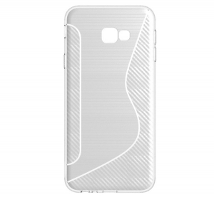 Szilikon telefonvédő (S-line, karbon minta) ÁTLÁTSZÓ [Samsung Galaxy J4 Plus (SM-J415F)]