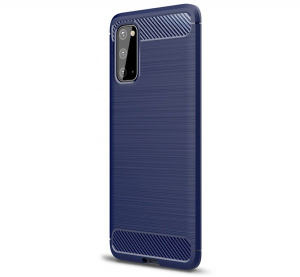 Szilikon telefonv&eacute;dő (k&ouml;zepesen &uuml;t&eacute;s&aacute;ll&oacute;, l&eacute;gp&aacute;rn&aacute;s sarok, sz&aacute;lcsiszolt, karbon minta) S&Ouml;T&Eacute;TK&Eacute;K [Samsung Galaxy S20 5G (SM-G981U)]