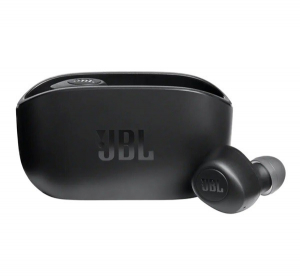JBL WAVE 100 bluetooth fülhallgató SZTEREO (v5.0, TWS, extra mini + töltőtok) FEKETE (W100TWS-BLK)
