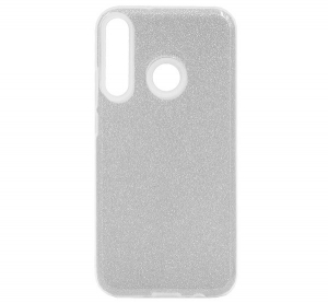 Szilikon telefonv&eacute;dő (műanyag belső, csillog&oacute; h&aacute;tlap) EZ&Uuml;ST [Huawei P40 Lite E / Y7p]