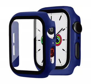 Műanyag keret (BUMPER, &uuml;t&eacute;s&aacute;ll&oacute; + kijelzőv&eacute;dő &uuml;veg) S&Ouml;T&Eacute;TK&Eacute;K [Apple Watch Series 7 45mm]