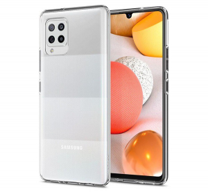 SPIGEN LIQUID CRYSTAL szilikon telefonv&eacute;dő (k&ouml;zepesen &uuml;t&eacute;s&aacute;ll&oacute;, l&eacute;gp&aacute;rn&aacute;s sarok) &Aacute;TL&Aacute;TSZ&Oacute; [Samsung Galaxy A42 5G (SM-A425F)]