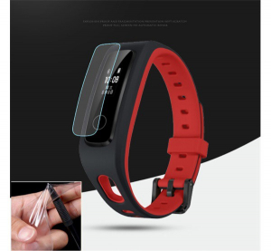 K&eacute;pernyőv&eacute;dő f&oacute;lia (TPU, NEM &iacute;ves, NEM r&aacute;hajl&oacute;) &Aacute;TL&Aacute;TSZ&Oacute; [Huawei Band 4 Running Edition]