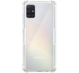 NILLKIN NATURE szilikon telefonvédő (közepesen ütésálló, légpárnás sarok, 0.6 mm, ultravékony) ÁTLÁTSZÓ [Samsung Galaxy A51 (SM-A515F)]
