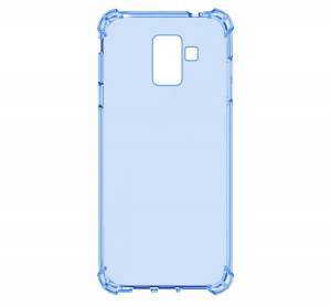 Szilikon telefonvédő (közepesen ütésálló, légpárnás sarok) KÉK [Samsung Galaxy A6 (2018) SM-A600F]