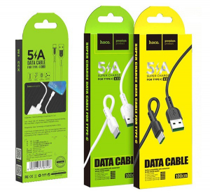 HOCO X33 adatk&aacute;bel &eacute;s t&ouml;ltő (USB - Type-C, gyorst&ouml;lt&eacute;s t&aacute;mogat&aacute;s, 100cm) FEH&Eacute;R (X33_TYPE-C_W)