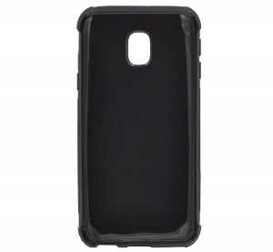 Szilikon telefonvédő (közepesen ütésálló, légpárnás sarok, fényes) FEKETE [Samsung Galaxy J3 (2017) SM-J330 EU]