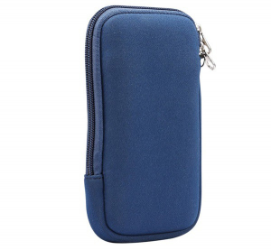 Tok &aacute;ll&oacute;, textil (&uuml;t&eacute;s&aacute;ll&oacute; belső, cipz&aacute;ras, univerz&aacute;lis, 4.7-5.4" m&eacute;ret + nyakp&aacute;nt) S&Ouml;T&Eacute;TK&Eacute;K [Apple iPhone SE 3 (2022)]