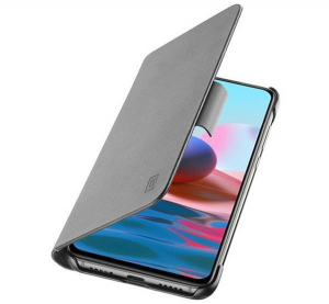CELLULARLINE BOOK tok álló, bőr hatású (FLIP, oldalra nyíló, bankkártya tartó) FEKETE [Xiaomi Redmi Note 10 5G (Poco M3 Pro 5G)]