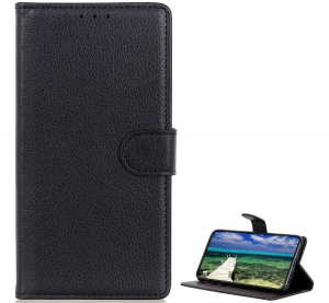 Tok &aacute;ll&oacute;, bőr hat&aacute;s&uacute; (FLIP, oldalra ny&iacute;l&oacute;, asztali tart&oacute; funkci&oacute;, pr&eacute;mium) FEKETE [Nokia XR20]