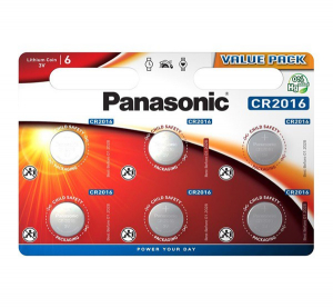 PANASONIC gombelem (CR2016, 3V, lítium) 6db / csomag (CR-2016EL/6BP)