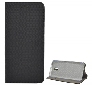 Tok &aacute;ll&oacute;, bőr hat&aacute;s&uacute; (FLIP, oldalra ny&iacute;l&oacute;, asztali tart&oacute; funkci&oacute;, rombusz minta) FEKETE [Xiaomi Redmi 8A]