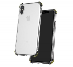 HOCO ICE SHIELD szilikon telefonv&eacute;dő (k&ouml;zepesen &uuml;t&eacute;s&aacute;ll&oacute;, l&eacute;gp&aacute;rn&aacute;s sarok, &aacute;tl&aacute;tsz&oacute; h&aacute;tlap) &Aacute;TL&Aacute;TSZ&Oacute; [Apple iPhone XS Max 6.5]