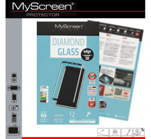 MYSCREEN DIAMOND GLASS EDGE k&eacute;pernyőv&eacute;dő &uuml;veg (3D full cover, &iacute;ves, karc&aacute;ll&oacute;, 0.33 mm, 9H) FEKETE [Samsung Galaxy S8 Plus (SM-G955)]