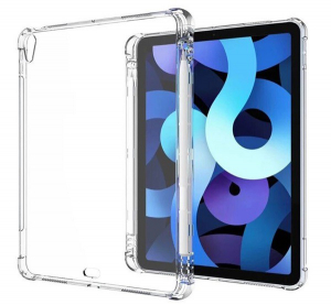 Szilikon telefonvédő (közepesen ütésálló, légpárnás sarok, Apple Pencil tartó) ÁTLÁTSZÓ [Apple IPAD mini 6 (2021)]