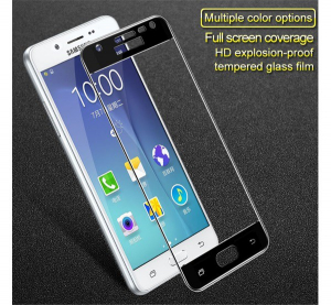 IMAK k&eacute;pernyőv&eacute;dő &uuml;veg (2.5D lekerek&iacute;tett sz&eacute;l, karc&aacute;ll&oacute;, 9H) FEKETE [Samsung Galaxy J3 (2017) SM-J330 EU]