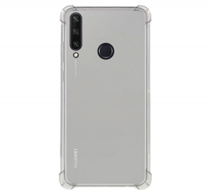 Szilikon telefonvédő (közepesen ütésálló, légpárnás sarok) ÁTLÁTSZÓ [Huawei Y6p]
