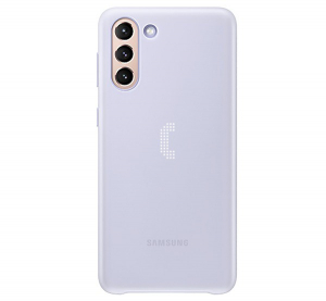 SAMSUNG műanyag telefonvédő (ultravékony, hívás és üzenetjelző funkció, LED világítás) LILA [Samsung Galaxy S21 Plus (SM-G996) 5G]