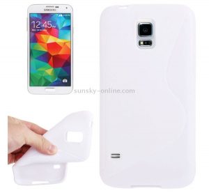 Szilikon telefonvédő (S-line) FEHÉR [Samsung Galaxy S5 (SM-G900)]