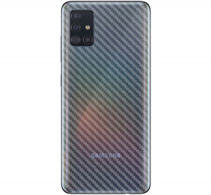 IMAK h&aacute;tlapv&eacute;dő f&oacute;lia (karc&aacute;ll&oacute;, ujjlenyomat mentes, full cover, karbon minta) &Aacute;TL&Aacute;TSZ&Oacute; [Samsung Galaxy A51 (SM-A515F)]
