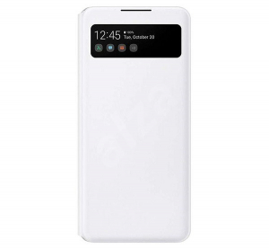 SAMSUNG tok álló (aktív FLIP, oldalra nyíló, hívószámkijelzés, Smart View Cover) FEHÉR [Samsung Galaxy A42 5G (SM-A425F)]