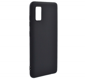 Szilikon telefonvédő (matt) FEKETE [Samsung Galaxy A41 (SM-A415F)]