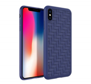 HOCO TRACERY szilikon telefonv&eacute;dő (fonott minta) K&Eacute;K [Apple iPhone XS 5.8]