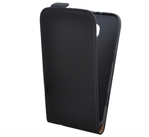 Tok &aacute;ll&oacute;, bőr hat&aacute;s&uacute; (FLIP, lefel&eacute; ny&iacute;l&oacute;, szilikon tart&oacute;) FEKETE [Samsung Galaxy S6 (SM-G920)]