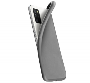 CELLULARLINE CHROMA szilikon telefonv&eacute;dő (matt, mikrofiber pl&uuml;ss belső) FEKETE [Samsung Galaxy A02s (SM-A025F)]