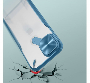 NILLKIN CYCLOPS műanyag telefonv&eacute;dő (k&ouml;zepesen &uuml;t&eacute;s&aacute;ll&oacute;, l&eacute;gp&aacute;rn&aacute;s sarok, kamerav&eacute;dő, kit&aacute;maszt&oacute;) PIROS [Apple iPhone 12 mini]