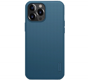 NILLKIN SUPER FROSTED PRO MAGNETIC műanyag telefonvédő (közepesen ütésálló, gumírozott, Magsafe rögzítésű) SÖTÉTKÉK [Apple iPhone 13 Pro Max]