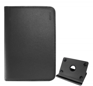 ENKAY tok &aacute;ll&oacute;, bőr hat&aacute;s&uacute; (FLIP, asztali tart&oacute; funkci&oacute;, 360&deg;-ban forgathat&oacute;, univerz&aacute;lis, 10" m&eacute;ret) FEKETE [Alcatel 1T 10.1 WIFI (OT-8091)]