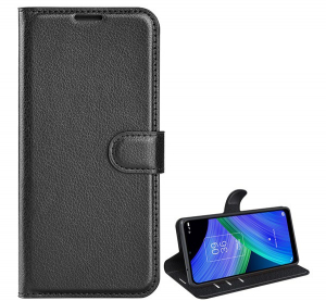 Tok &aacute;ll&oacute;, bőr hat&aacute;s&uacute; (FLIP, oldalra ny&iacute;l&oacute;, asztali tart&oacute; funkci&oacute;, pr&eacute;mium) FEKETE [TCL 20 R 5G]