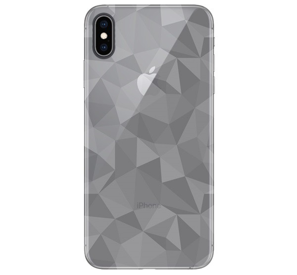 Szilikon telefonvédő (3D, gyémánt minta) ÁTLÁTSZÓ [Apple iPhone XS Max 6.5]