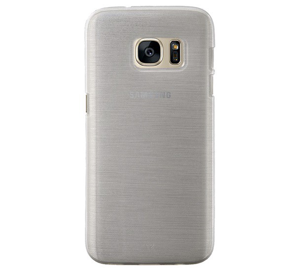 Szilikon telefonvédő (szálcsiszolt minta) FEHÉR [Samsung Galaxy S7 (SM-G930)]