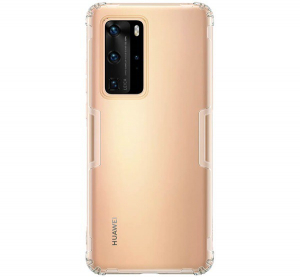NILLKIN NATURE szilikon telefonvédő (közepesen ütésálló, légpárnás sarok, 0.6 mm, ultravékony) ÁTLÁTSZÓ [Huawei P40 Pro 5G]