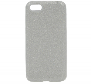 Szilikon telefonvédő (műanyag belső, csillogó hátlap) EZÜST [Huawei Y5 2018 (Y5 Prime 2018)]