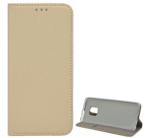 Tok &aacute;ll&oacute;, bőr hat&aacute;s&uacute; (FLIP, oldalra ny&iacute;l&oacute;, asztali tart&oacute; funkci&oacute;, rombusz minta) ARANY [Huawei Mate 20 Pro]