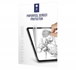 DUX DUCIS PAPERFEEL képernyővédő fólia (full screen, íves, 0.15mm, ujjlenyomat mentes, papír hatás) ÁTLÁTSZÓ [Apple IPAD 10.2 (2021)]