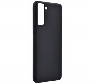 Szilikon telefonvédő (matt) FEKETE [Samsung Galaxy S21 Plus (SM-G996) 5G]