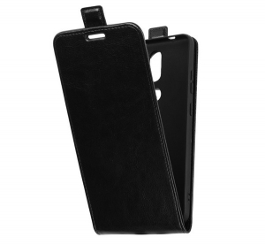 Tok &aacute;ll&oacute;, bőr hat&aacute;s&uacute; (FLIP, lefel&eacute; ny&iacute;l&oacute;, szilikon tart&oacute;) FEKETE [Nokia 2.4]